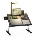 SAIJI Laptop Bed Tray Desk with LED Desk Light