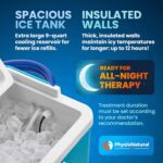 PhysioNatural Cold Therapy Machine - Wearable,Adjustable Knee Pad ?? Cooler Pump with Digital Timer