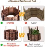 UDPATIO Wishing Wells for Yard,Large Wooden Wishing Well Planter for Outdoors