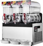 Slushy Machine 15L x 3 Tank 110V Margarita Maker Frozen Drink Machine Commercial Smoothie Maker Slushy Making Machine Suitable for Commercial Use