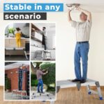 Anyelse Foldable Step Ladder Heavy Duty Work Bench with One-Touch Automatic Fold