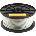 Forney Vinyl Coated Galvanized Wire Rope Aircraft Cable,250-Feet