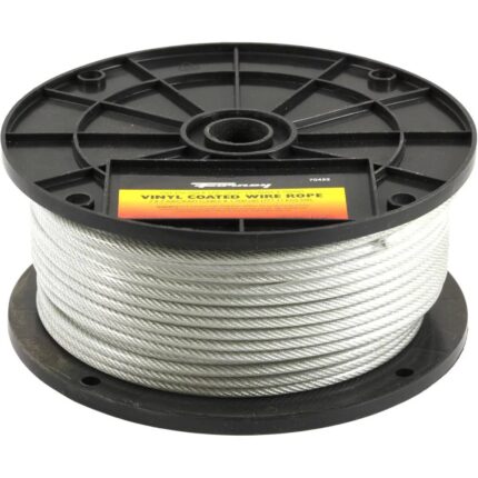 Forney Vinyl Coated Galvanized Wire Rope Aircraft Cable,250-Feet