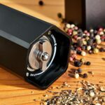 HexClad HexMill Pepper Grinder,Professional Grade Heavy Duty,Refillable,Aluminum Matte Black