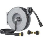 Giraffe Tools Pressure Washer Hose Reel,Any Length Lock,Auto Rewind,Wall Mounted
