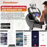 Famistar Folding Treadmill for Home with 15 Levels Auto Incline,300LB Capcity,10MPH Fast Speed Controls