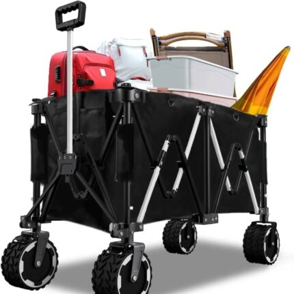 Mellart 450lbs Heavy Duty Wagon Cart,45'' Ultra-Large Wagons Carts Foldable