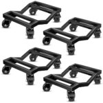 KEDSUM Car Dolly Set of 4 with 2 Brake Wheels + 2 Swivel Wheels