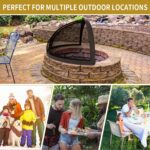 WeCooper Outdoor Fire Pit Spark Screen Cover Accessory,Fire Mesh Screen Guard