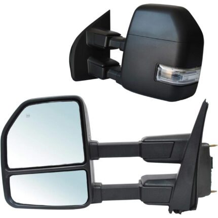 JZSUPER Towing Mirrors fit With Power Heated Turn Signal Light Temperature Sensor Spot Lights
