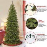 National Tree Company Artificial Slim Christmas Tree Includes Stand