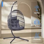 LEYCAY Egg Chair with Stand,Hanging Egg Swing Hammock Chair