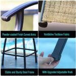 3 PCS Patio Swivel Bar Set Outdoor Furniture Bar Height Bistro Set,2 Bar Stools and 1 Table