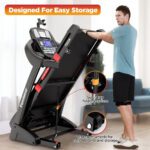 Famistar Folding Treadmill for Home with 15 Levels Auto Incline,300LB Capcity,10MPH Fast Speed Controls