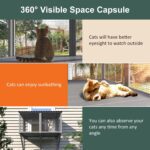 TIMHAKA Cat Window Perch for Large Indoor Cats - for Sunbathing