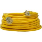 Yellow Jacket Super Heavy-Duty Extension Cord,with Lighted T-Blade Plug,Yellow