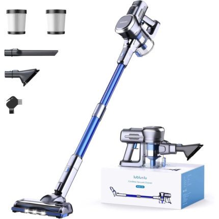 Lubluelu Cordless Vacuum Cleaner,25000Pa Cordless Stick Vacuum with 235W Brushless Motor