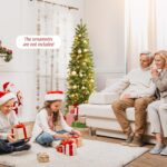 GOFLAME 5ft Pre-lit Pencil Christmas Tree,Artificial Christmas Tree with 180 LED Lights