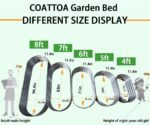 COATTOA Galvanized Raised Garden Bed,Raised Garden Boxes,2 Pcs