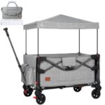 EVER ADVANCED Foldable into Bag Travel Wagon with Removable Canopy