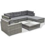 5 Seater Rattan Garden Lounge Set With Cushions