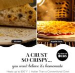 PIEZANO Crispy Crust Pizza Oven by Granitestone ??Electric Pizza Oven Indoor Portable 12 Inch Indoor Pizza Oven Countertop Pizza Maker Heats up to 800?F for Stone Baked Pizza at Home As Seen on TV