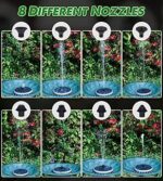 4W Solar Powered Bird Bath Fountains with 8 Nozzles