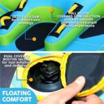 Big Glider Towable,Inflatable Water Tube for 4,Boating Tube for Lake,Beach,River,Snow Watersports Towables has Dual Boston Valve for Quick Inflation,Deflation ?C 4 Man Toys Floats