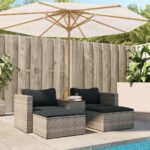 2 Seater Rattan Garden Sofa Set With Cushions