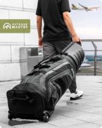 OutdoorMaster Golf Travel Bags for Airlines with Wheels and Hard Case Top