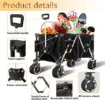 Mellart 450lbs Heavy Duty Wagon Cart,45'' Ultra-Large Wagons Carts Foldable