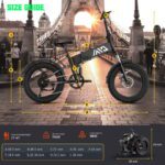 TST Electric Bike,4.0 Fat Tire Foldable Ebike,48V 13Ah Battery,750W Electric Commuter Bicycle with LCD,20" One-Step Folding Electric City Bike for Men Women,Black