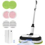 Eous Cordless Electric Mop,Floor Cleaner with LED Headlight & Water Sprayer