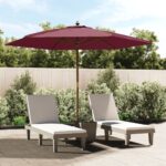 3m Wooden Garden Parasol (8 Colours)