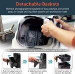 COSORI Air Fryer Oven With Rapid Air Circulation,100 Recipes Cookbook,3.5L Air Fryers For Home Use With One-Touch Digital Screen,11 Cooking Presets,Nonstick Basket,Shake Remind,1500W