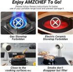 AMZCHEF Portable Range Hood with 3 Speed Exhaust Fan,Low Noise Large Oil Collection Cup