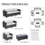 5 Piece Furniture Outdoor Sectional Cushions