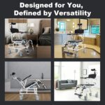 Arkantos Tilt 30??Shower Commode Wheelchair,Shampoo Chair with Headrest and Bucket