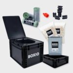 BOXIO Portable Camping Toilet with Lid and a Leak-Proof Urine Canister