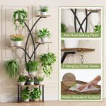 LATIBELL Tall Plant Stand Indoor with Grow Light - 7 Tiered Metal Plant Shelf Indoor