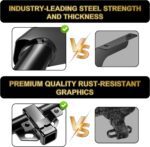 Geteen Black Trailer Hitch Kit,Anti-Rust Gloss Black Powder Coat