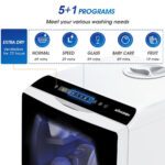 Portable Countertop Dishwasher with 5-Liter Built-In Water Tank and Air-Dry Function, 5 Washing Programs