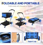 FAHKNS Multifunctional Folding Cart with Wheels