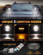 Auxbeam 4In Round LED Offroad Lights 2PCS,110W Round LED Pods Auxiliary Driving Light