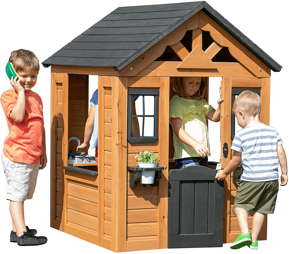 Backyard Discovery Sweetwater All Cedar Wooden Playhouse Backyard Discovery Sweetwater All Cedar Wooden Playhouse