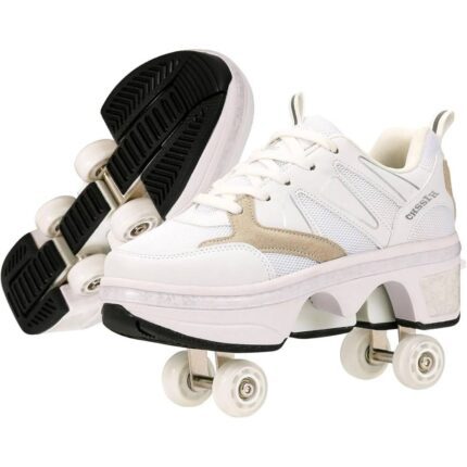 CHSSIH Retractable Shoes with Wheels | Pop-Out High Roller Skating Shoes That Turn Into Sneaker Skates
