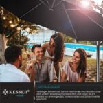KESSER? Aluminium Cantilever Parasol + Cover Diameter 350 cm and Crank Device Crank Umbrella with Stand UV Protection Aluminium Water-Repellent Canopy 360?? Function Garden Umbrella Market Umbrella