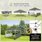 CROWN SHADES 10x10 Pop up Canopy Tent Instant Canopy with 150D Silver Coated