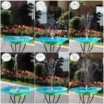 3.5W DIY Solar Fountain Pump for Water Feature Outdoor Solar Bird Bath Fountain Pump with Multiple Nozzles