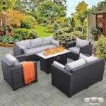 5 Piece Furniture Outdoor Sectional Cushions